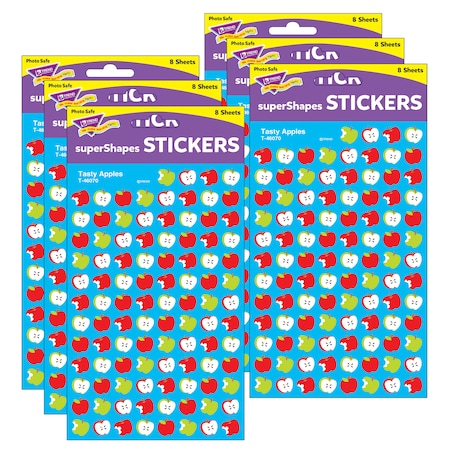 Trend Enterprises Tasty Apples superShapes Stickers, PK4800 T46070